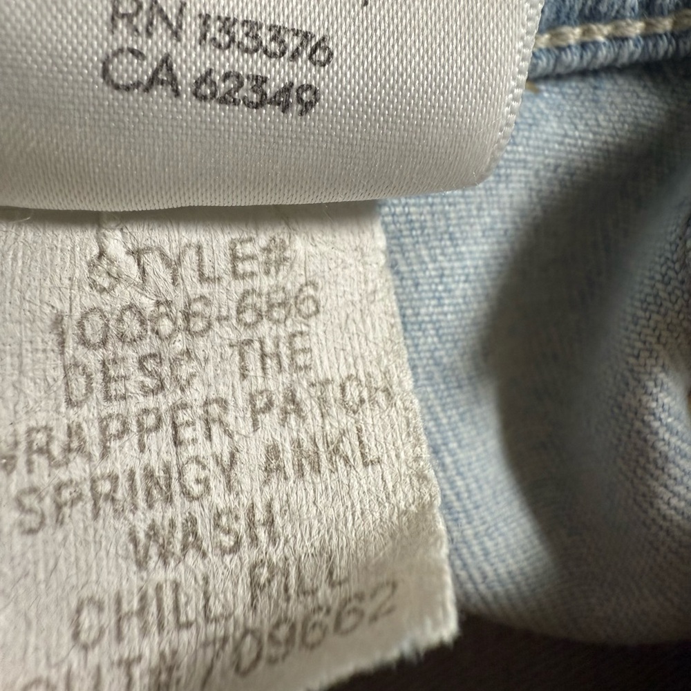 Mother The Wrapper Patch Springy Ankle in Chill Pill Wash Size 31 - Picture 9 of 9